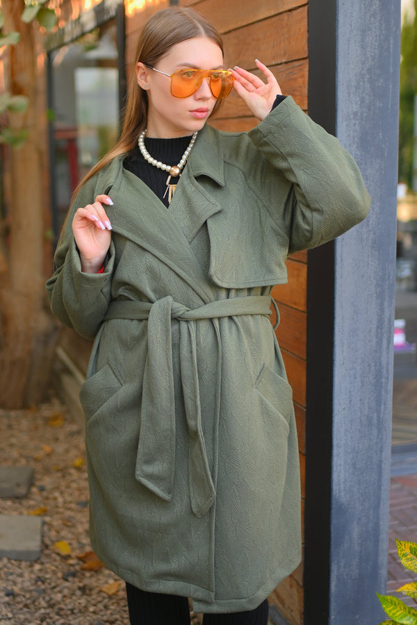 Coat-Around Style With a Belt to Accentuate the Waistline